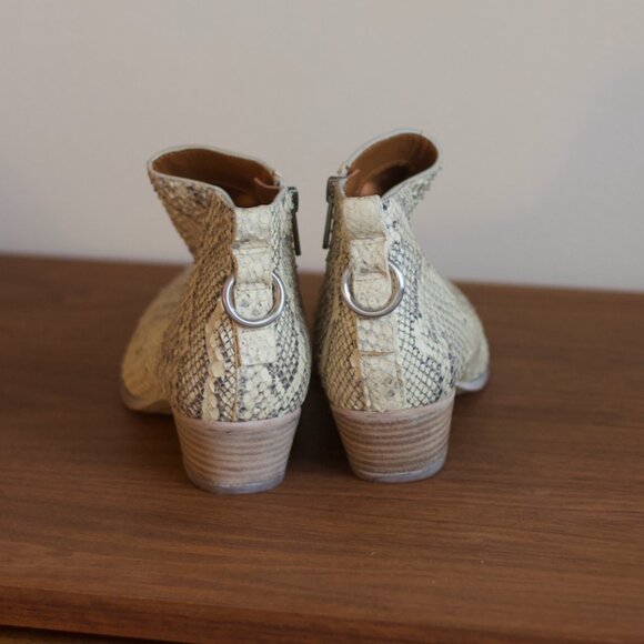 Sarto Women’s Leather Snake Skin Ankle Boots - Picture 2 of 5